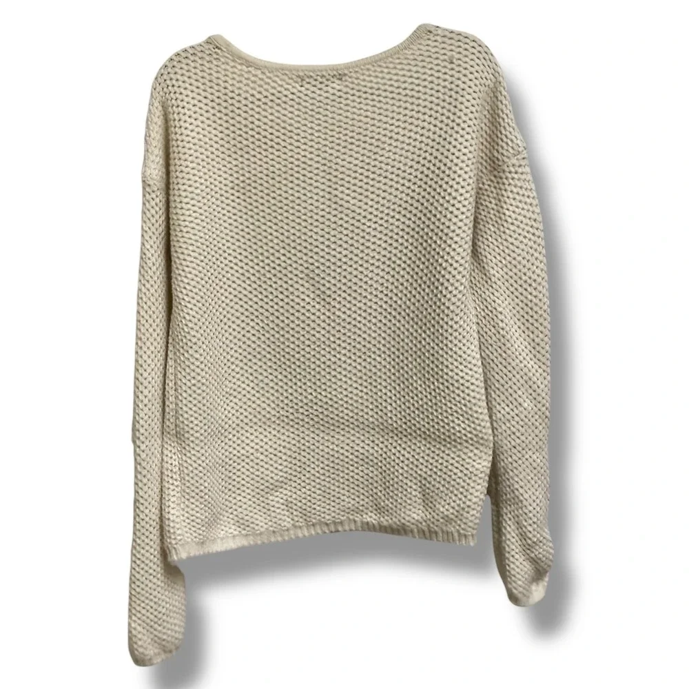 GapKids Girls XL 12 Cream Chunky Knit Sequin Penguin‎ Pullover Sweater Copper